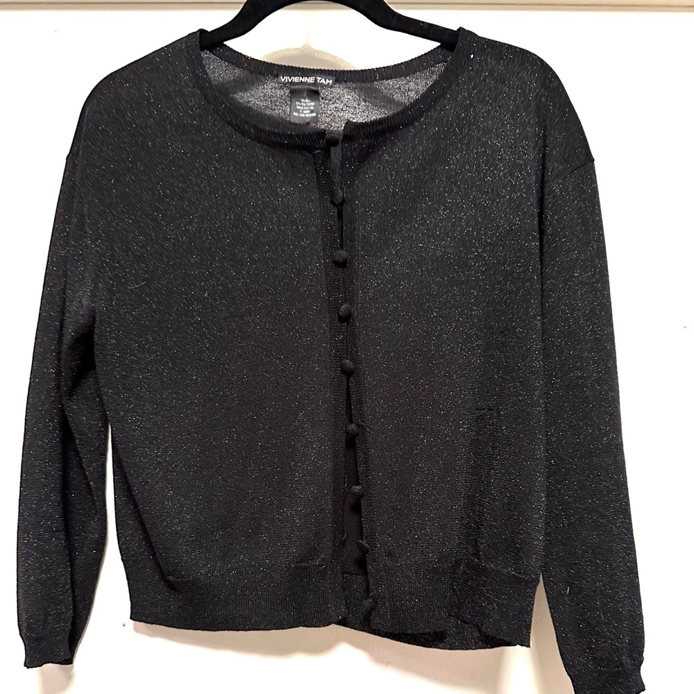 Vivianne tam black sparkly cardigan